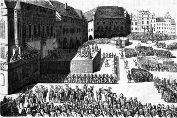 Dřevo pro popravu českých pánů skončilo v nemocničním schodišti